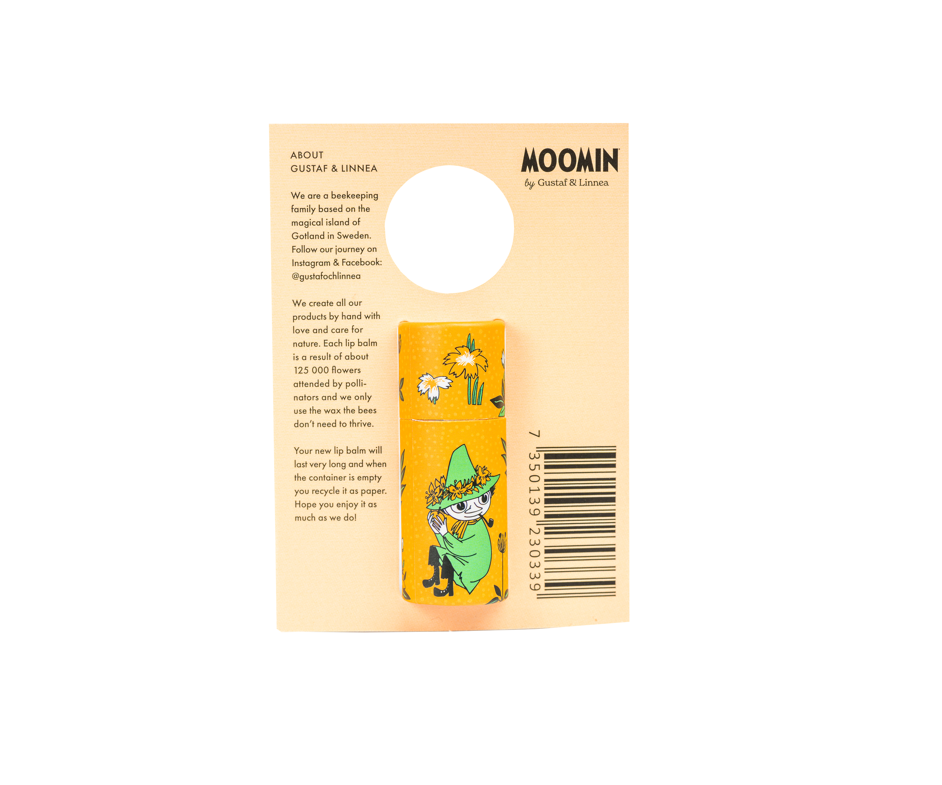 Moomin by G&L - Läppcerat av bivax med kokos & honung