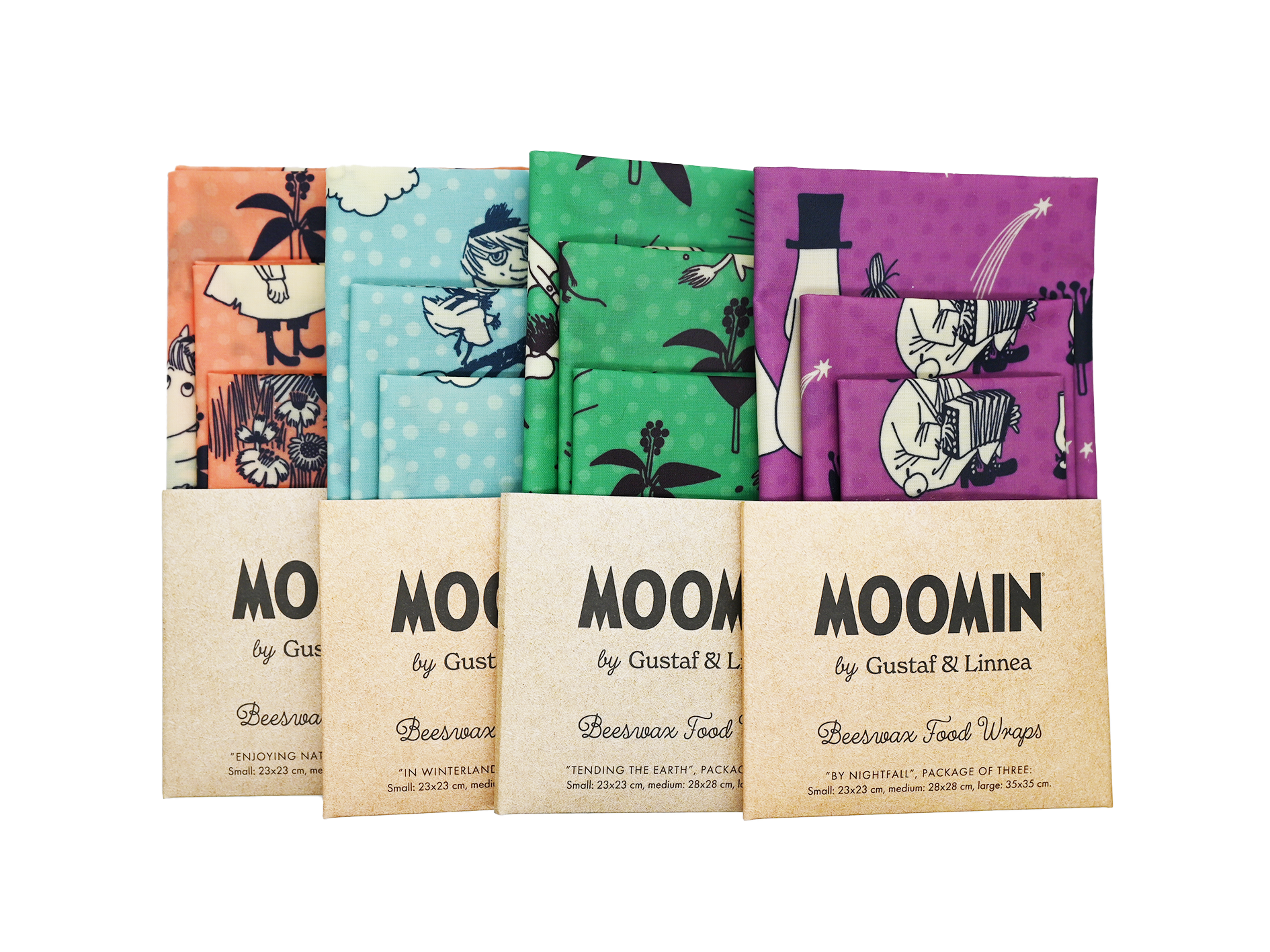 Moomin by G&L - Bivaxduk "Tending the earth" Tre-pack