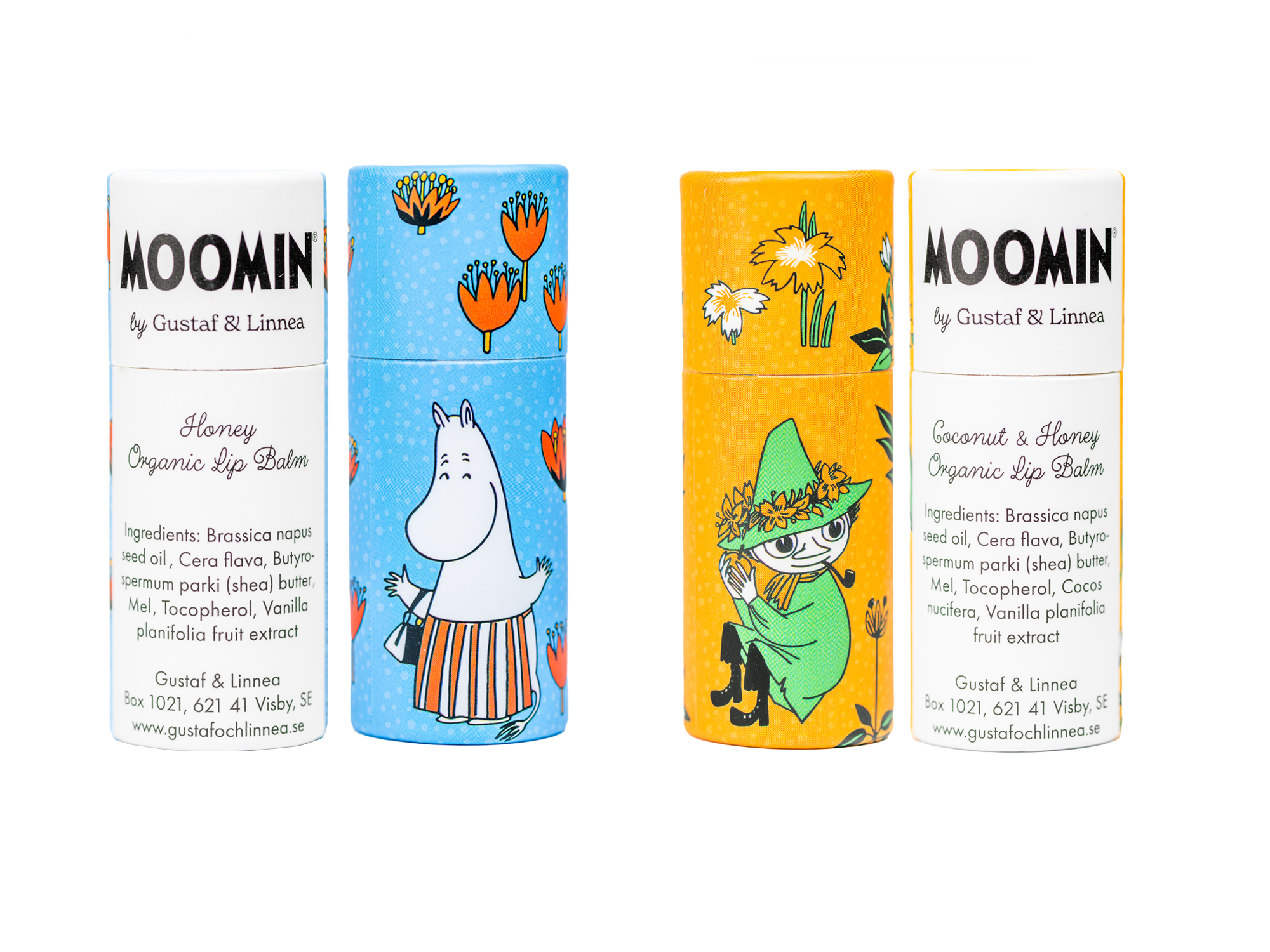 Moomin by G&L - Läppcerat av bivax med kokos & honung