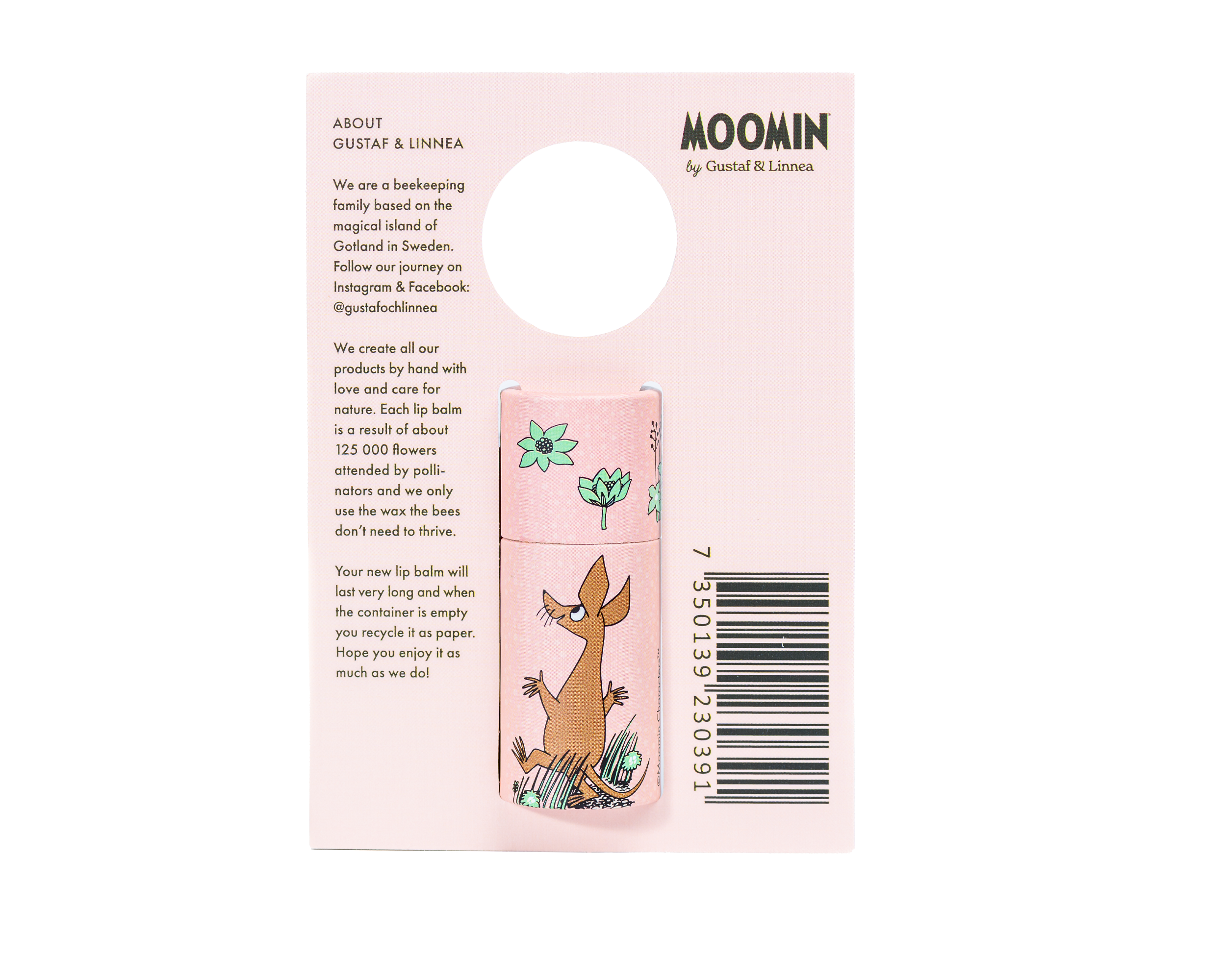 Moomin by G&L - Läppcerat av bivax med ringblomma & honung