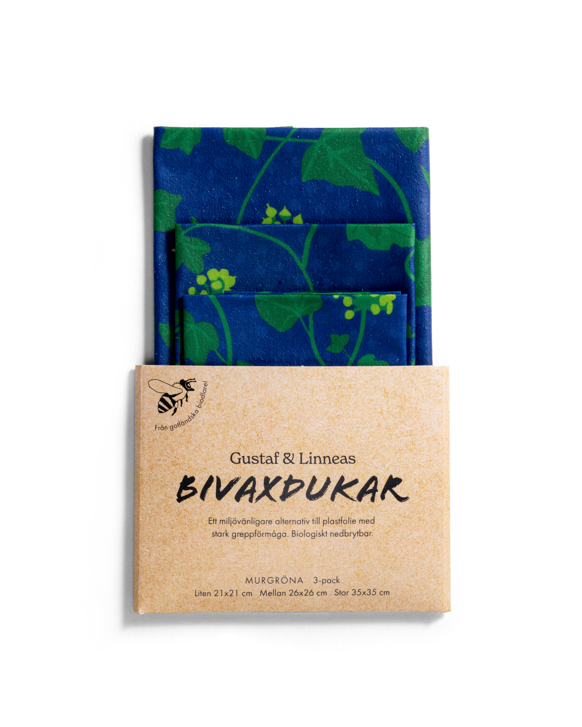 Bivaxdukar med murgrönemotiv