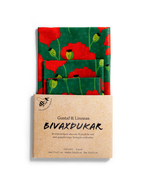 Bivoksark med valmuemotiv
