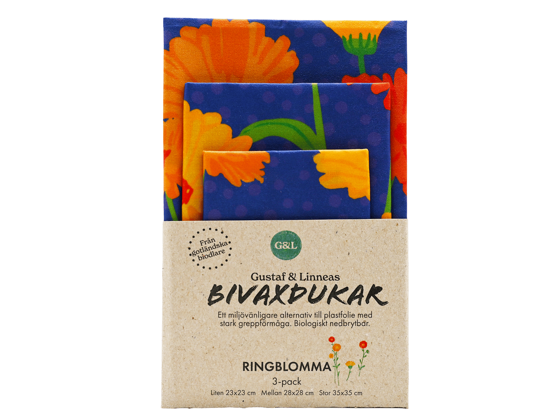 Bivaxdukar - Ringblomma