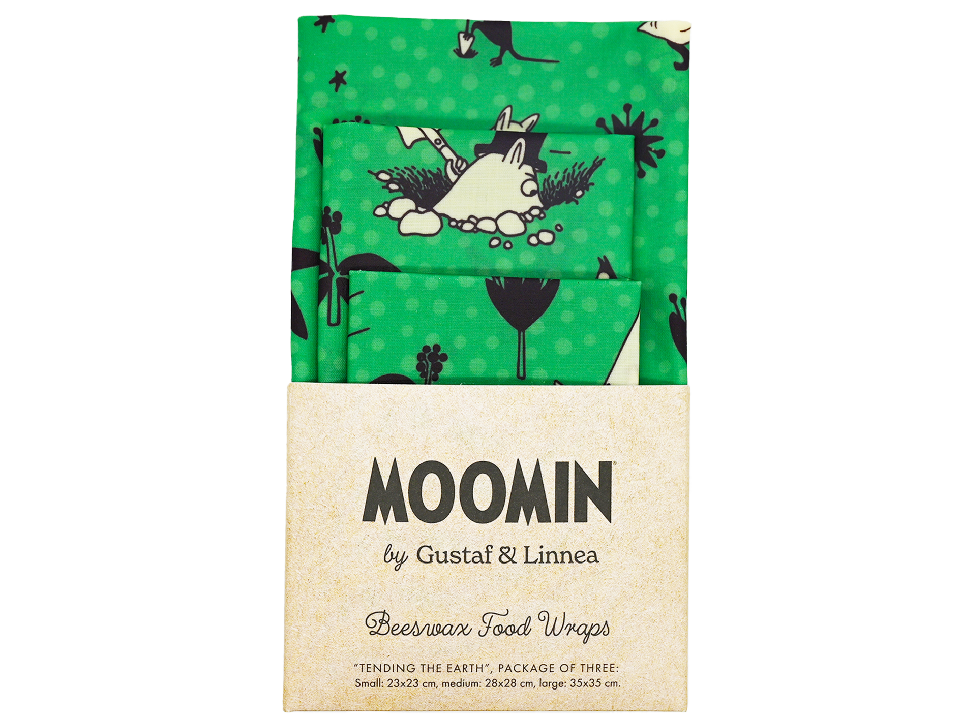 Moomin by G&L - Bivaxduk "Tending the earth" Tre-pack