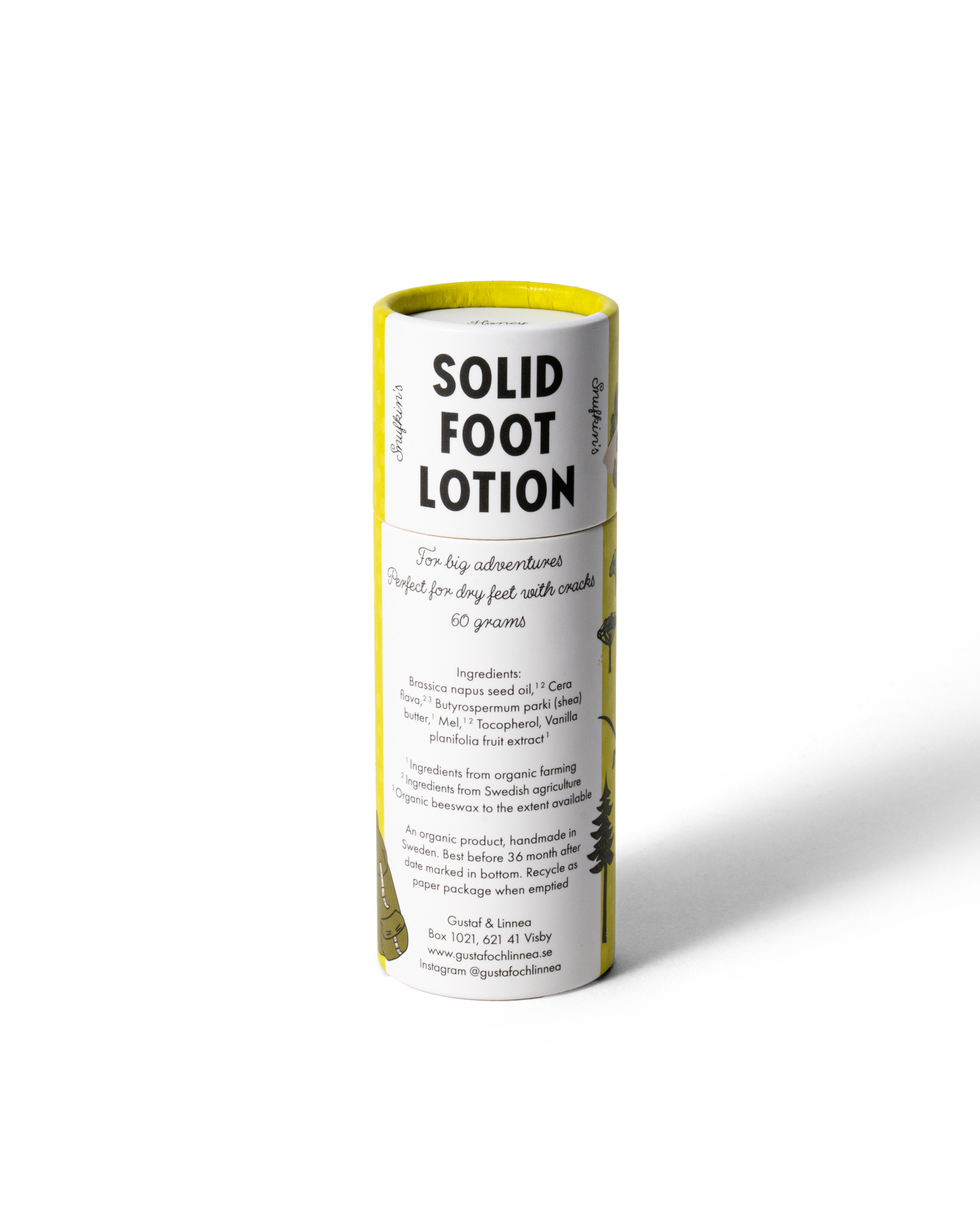 Mumin fotstift med Snusmumriken, fast fotvård i plastfri förpackning.