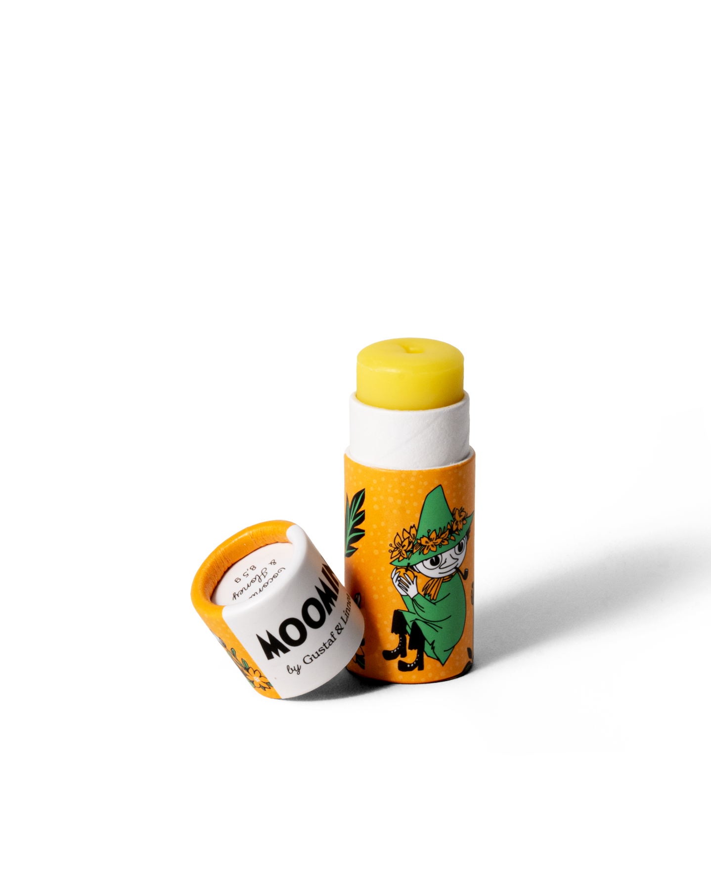 Muminläppcerat med Snusmumriken, öppen förpackning med synligt cerat