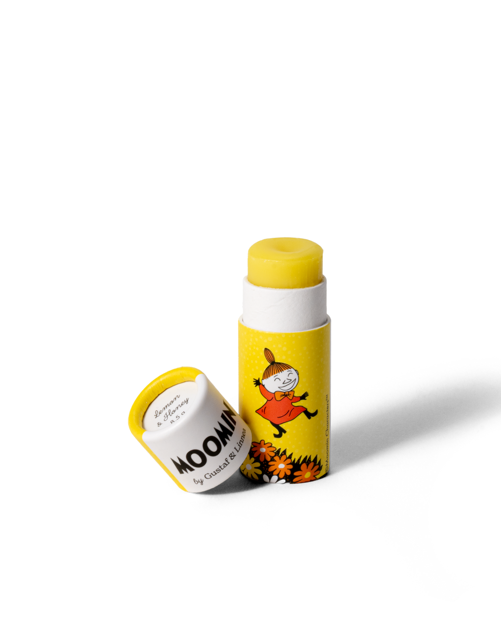 Moomin lip balm My – opened with visible lip balm