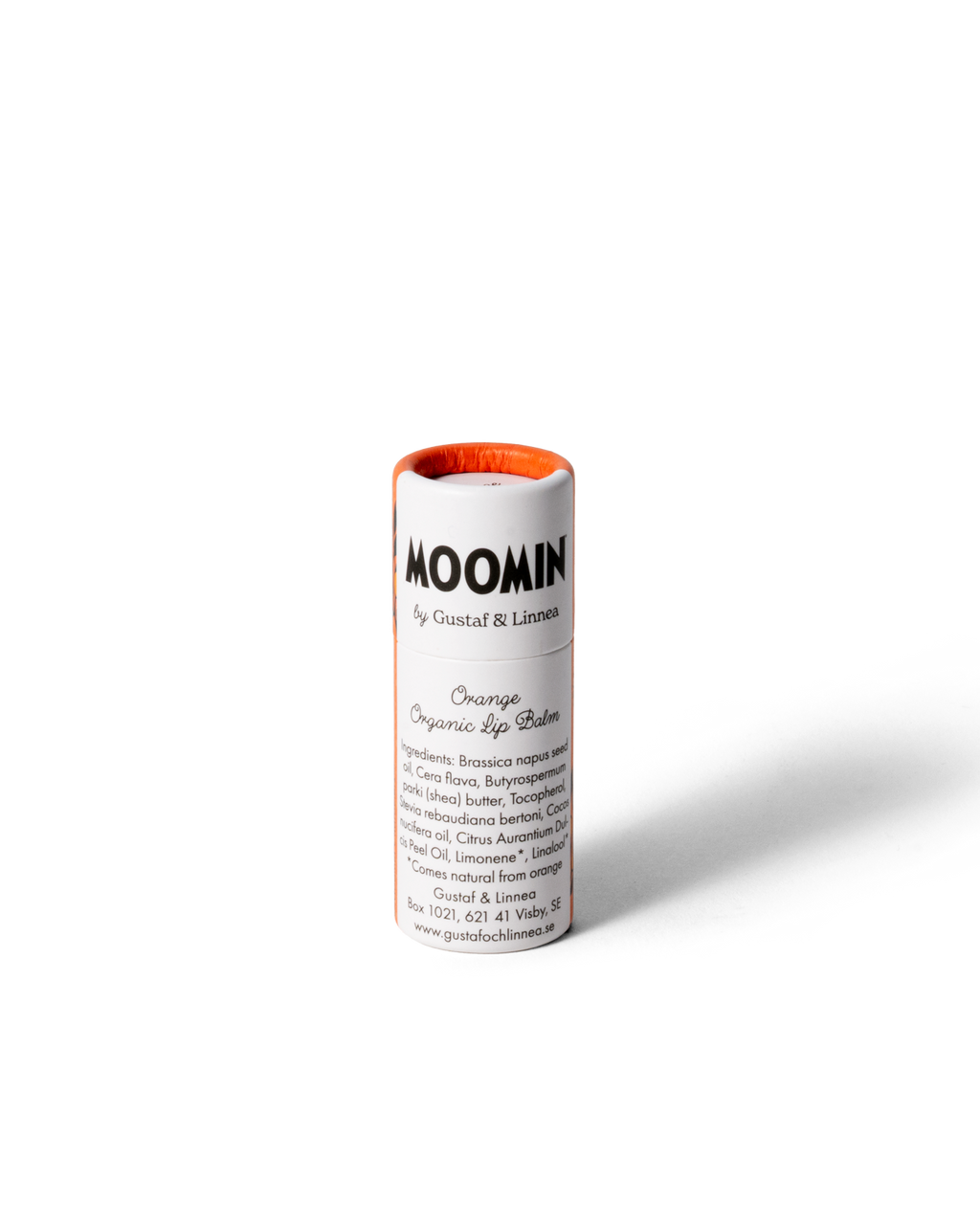 Detalj av Muminläppcerat Snorkfröken med apelsinton