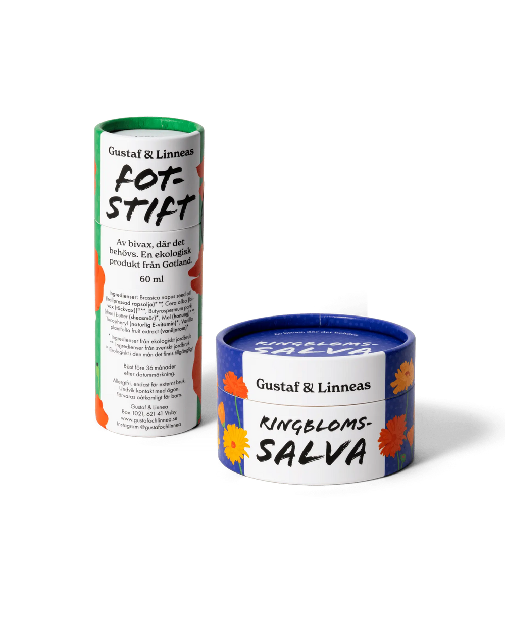 produktsett med ringblomstsalve og fotkrem