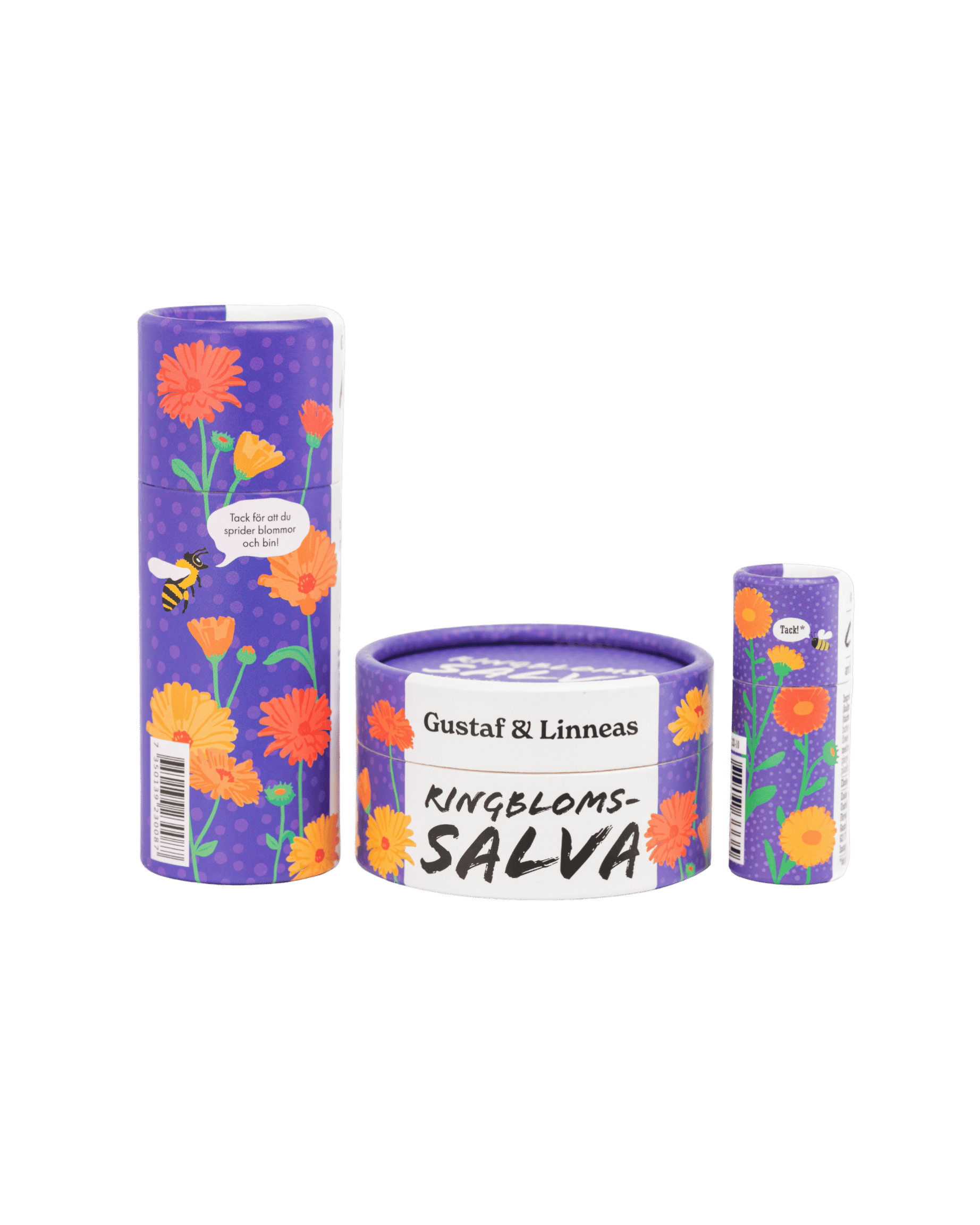 Gustaf & Linnea's winter kit with calendula ointment, calendula balm, and body stick.