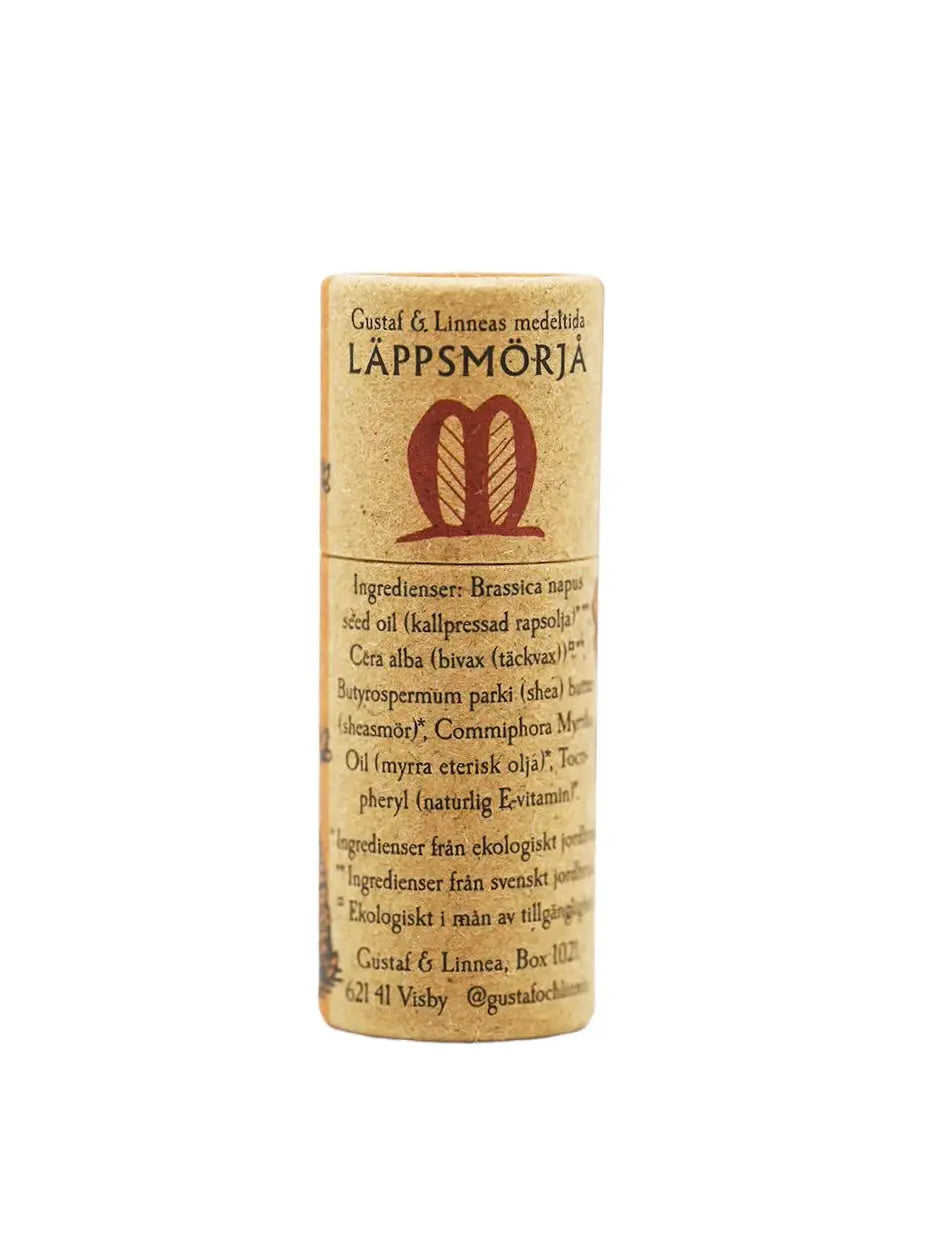Organic Lip Balm in a cardboard tube, 8.5 grams - Limited Edition Gustaf and Linnea